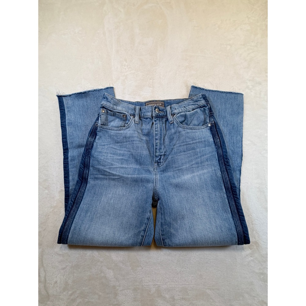 Point Sur Blue Side Stripe Shoreditch Straight Jeans Womens 28 Excellent